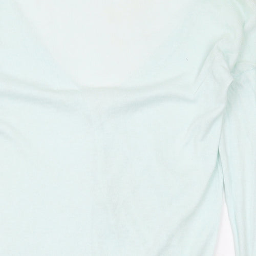 Gap Womens Green V-Neck Cotton Cardigan Jumper Size XS