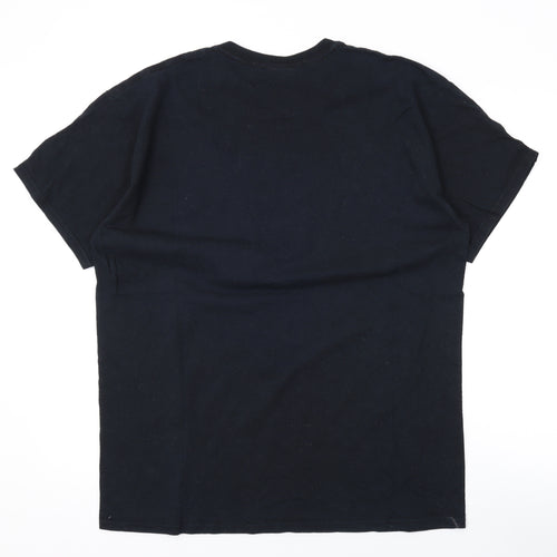 Sherlock Mens Black Cotton T-Shirt Size L Round Neck