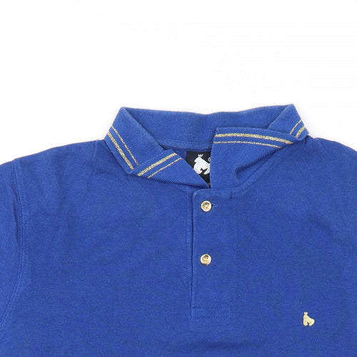 Money Mens Blue Cotton Polo Size S Collared Pullover