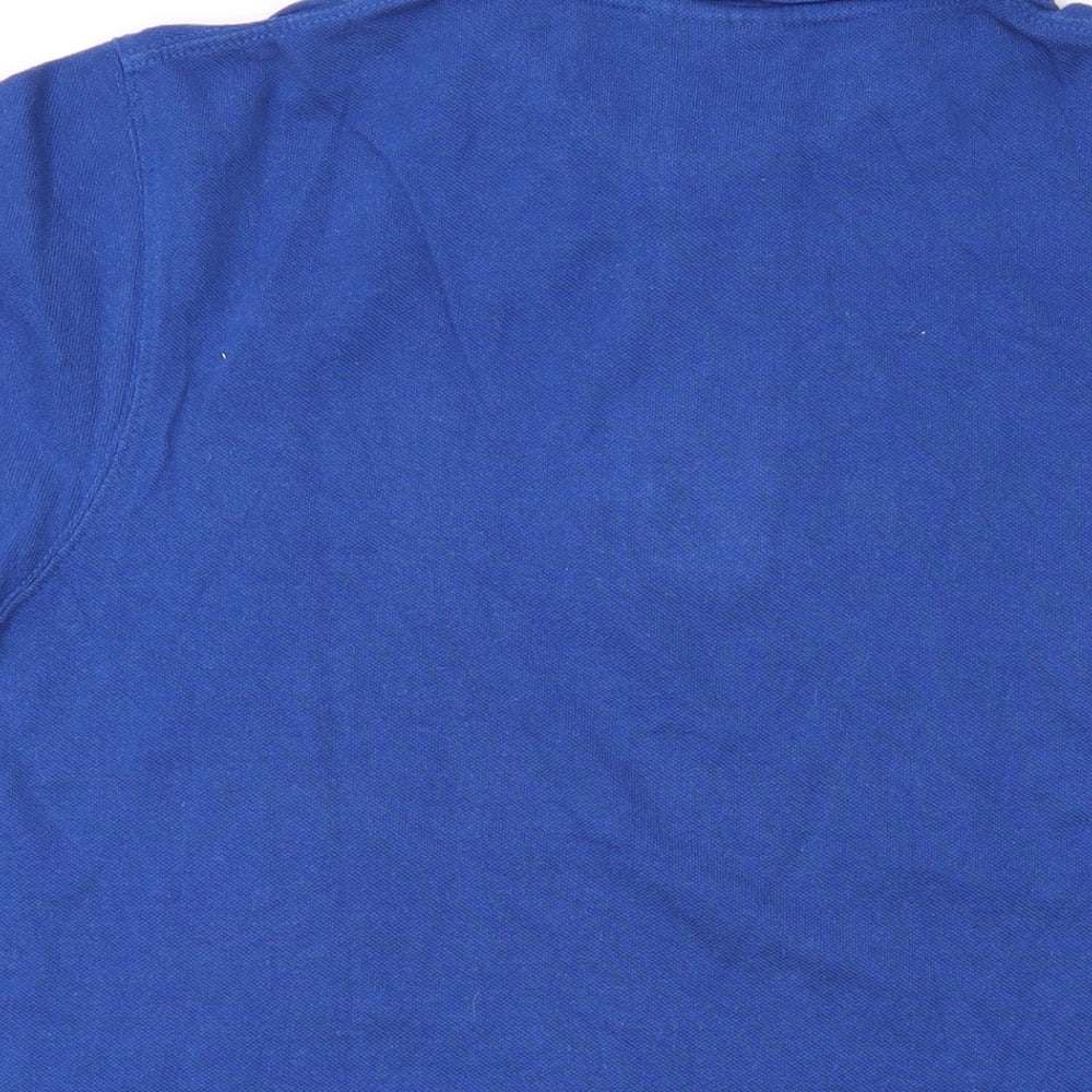 Money Mens Blue Cotton Polo Size S Collared Pullover