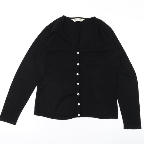 Dorothy Perkins Womens Black V-Neck Acrylic Cape Jumper Size 12