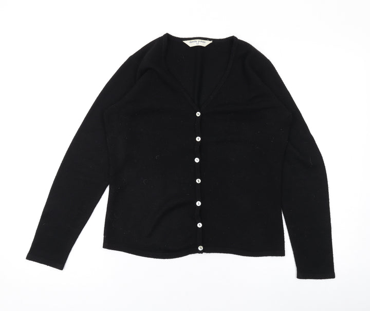Dorothy Perkins Womens Black V-Neck Acrylic Cape Jumper Size 12