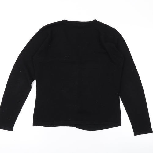 Dorothy Perkins Womens Black V-Neck Acrylic Cape Jumper Size 12