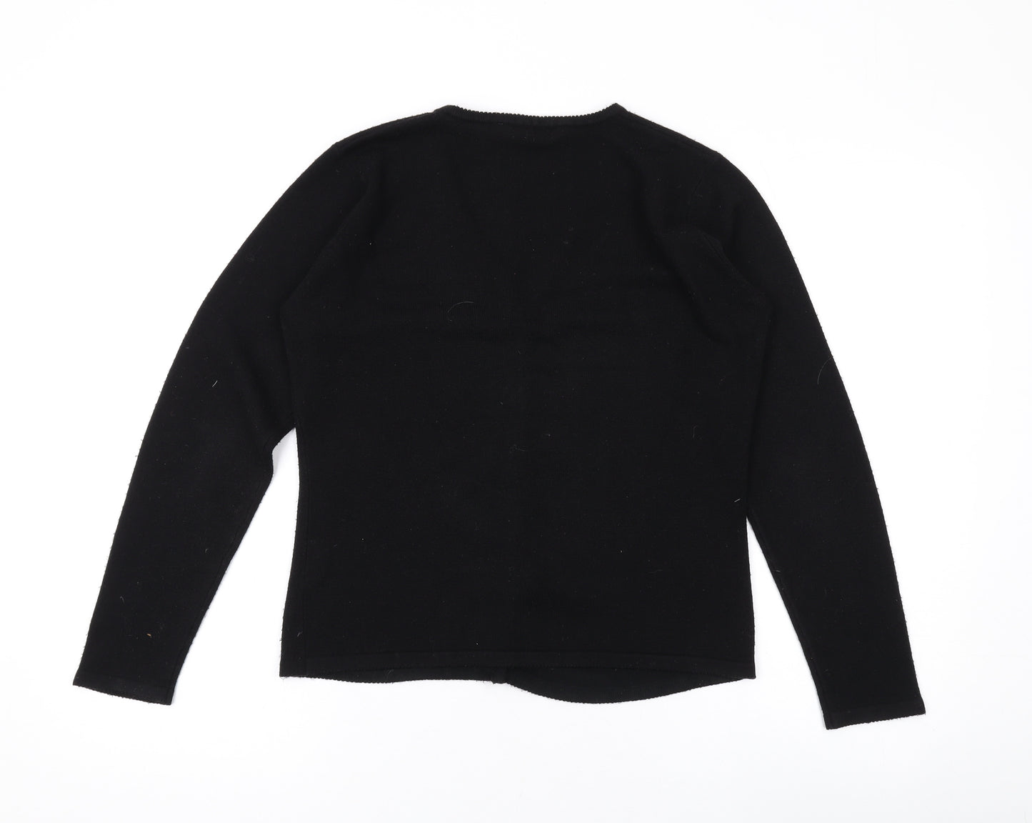 Dorothy Perkins Womens Black V-Neck Acrylic Cape Jumper Size 12