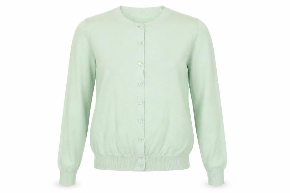 Marks and Spencer Womens Green Round Neck Cotton Cape Jumper Size 10