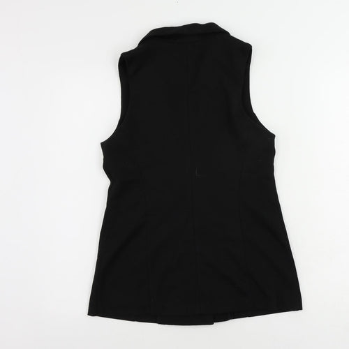 Dorothy Perkins Womens Black Jacket Waistcoat Size 8 Button