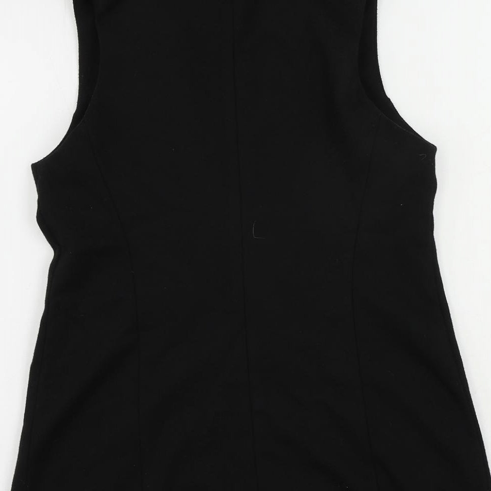 Dorothy Perkins Womens Black Jacket Waistcoat Size 8 Button