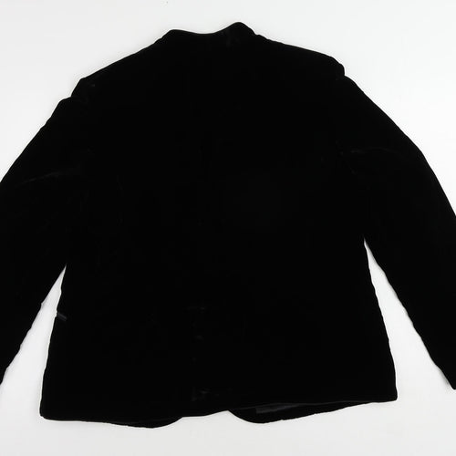 CC Womens Black Jacket Blazer Size 20 Snap - Lace Detail