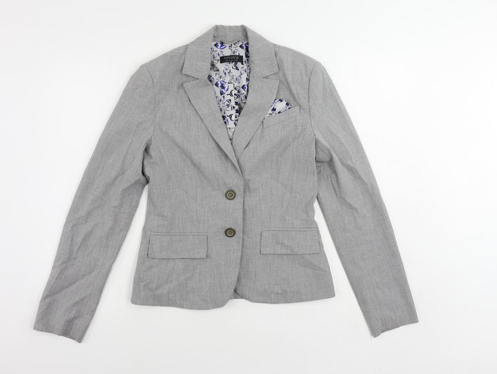 APANAGE Womens Grey Jacket Blazer Size 8 Button