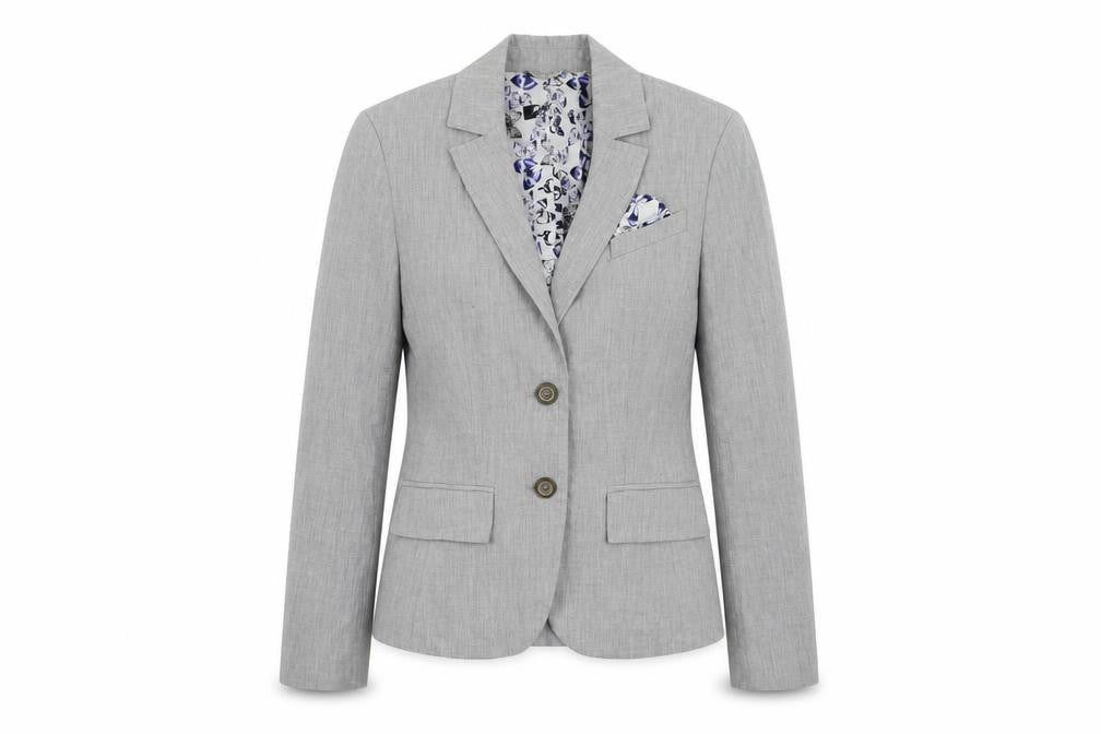APANAGE Womens Grey Jacket Blazer Size 8 Button