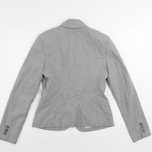 APANAGE Womens Grey Jacket Blazer Size 8 Button