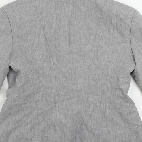 APANAGE Womens Grey Jacket Blazer Size 8 Button