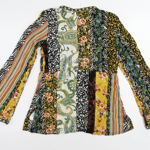 Apricot Womens Multicoloured Paisley Viscose Basic Blouse Size 8 V-Neck