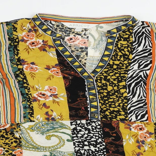 Apricot Womens Multicoloured Paisley Viscose Basic Blouse Size 8 V-Neck