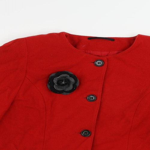 Libra Womens Red Jacket Size 10 Button