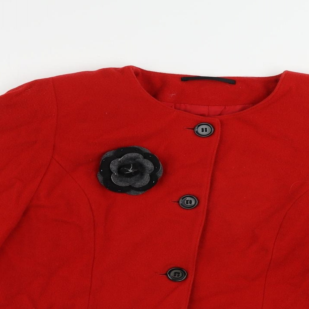 Libra Womens Red Jacket Size 10 Button
