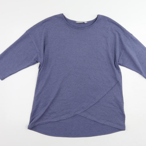 Penny Plain Womens Blue Round Neck Polyester Pullover Jumper Size 14 - Size 14-16
