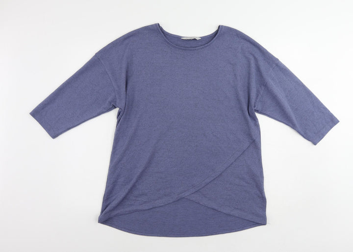 Penny Plain Womens Blue Round Neck Polyester Pullover Jumper Size 14 - Size 14-16