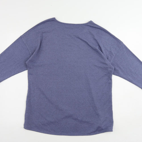 Penny Plain Womens Blue Round Neck Polyester Pullover Jumper Size 14 - Size 14-16