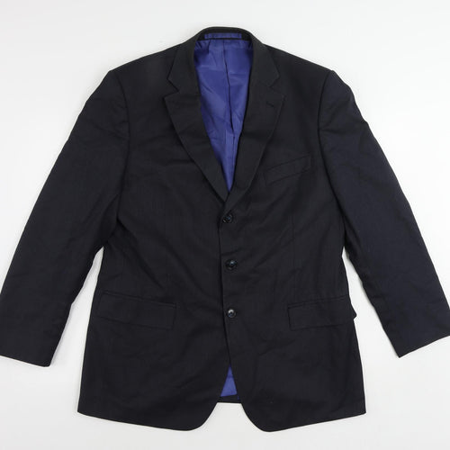 Marks and Spencer Mens Blue Polyester Jacket Suit Jacket Size 42 Regular