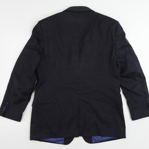 Marks and Spencer Mens Blue Polyester Jacket Suit Jacket Size 42 Regular