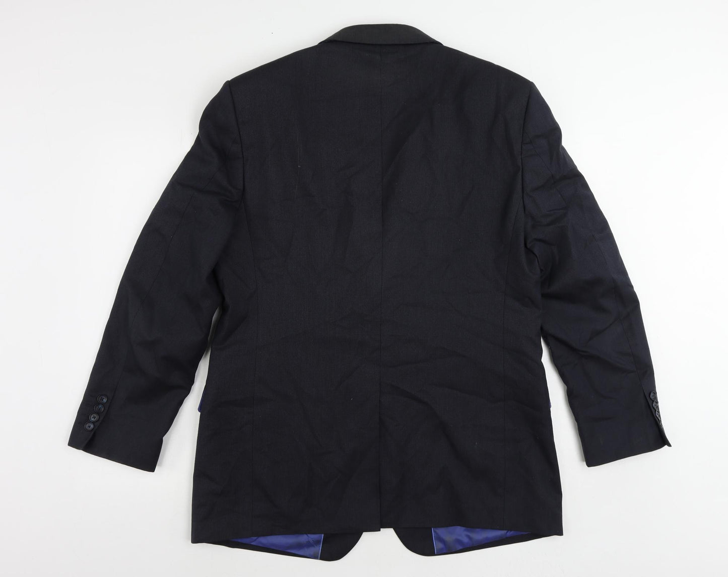 Marks and Spencer Mens Blue Polyester Jacket Suit Jacket Size 42 Regular