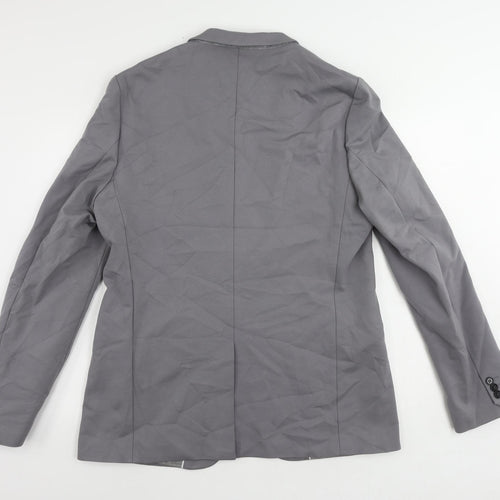 NOAK Mens Grey Viscose Jacket Suit Jacket Size 44 Regular