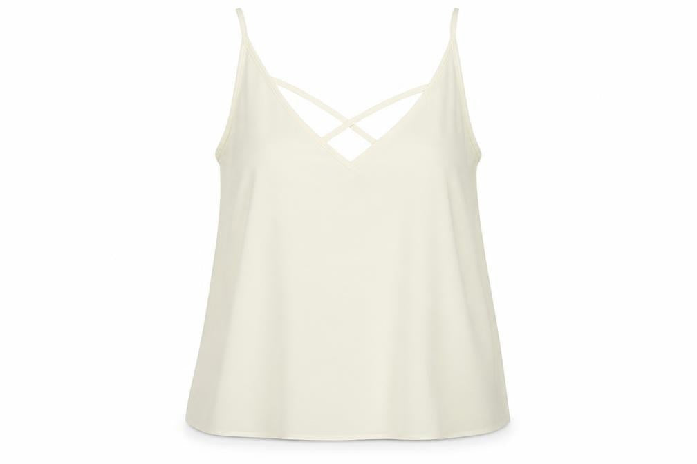 Miss Selfridge Womens Ivory Polyester Camisole Tank Size 14 V-Neck