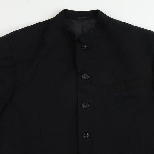 Sequel Mens Black Polyester Jacket Suit Jacket Size 42 Regular