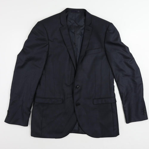 NEXT Mens Blue Polyester Jacket Suit Jacket Size 40 Regular