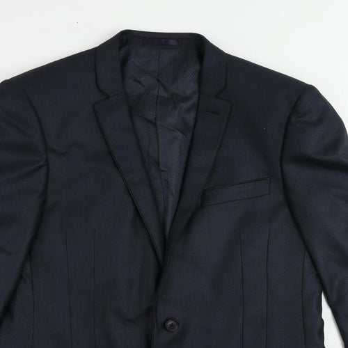 NEXT Mens Blue Polyester Jacket Suit Jacket Size 40 Regular