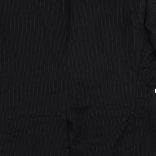 NEXT Mens Black Striped Wool Jacket Suit Jacket Size 44 Regular