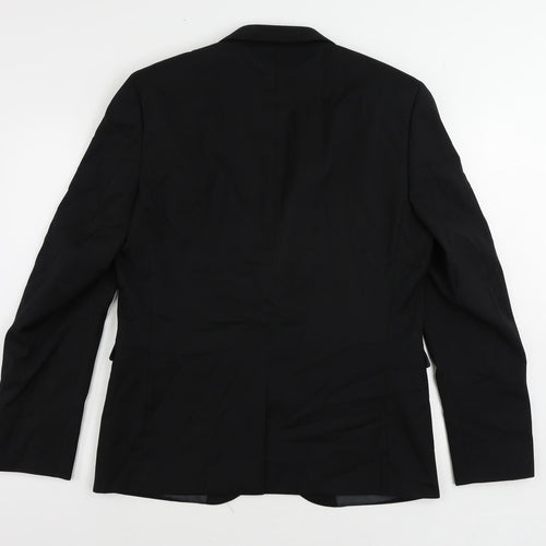 NEXT Mens Black Polyester Jacket Suit Jacket Size 42 Regular