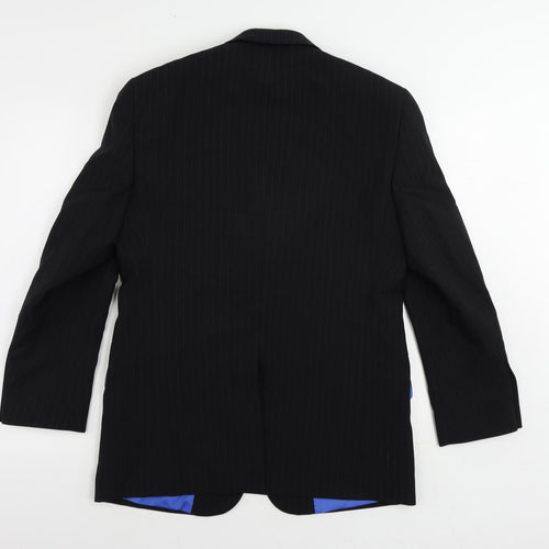 Vestiti Piu Mens Black Striped Polyester Jacket Suit Jacket Size 38 Regular