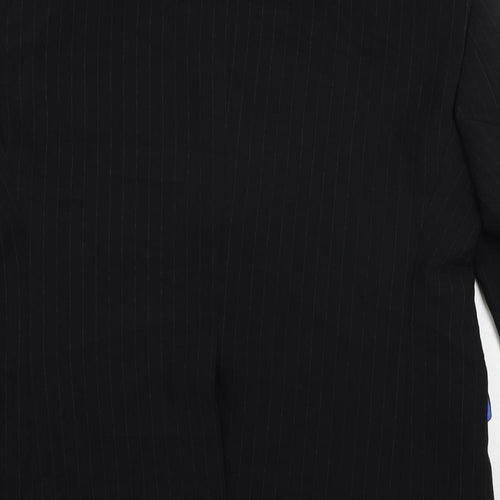 Vestiti Piu Mens Black Striped Polyester Jacket Suit Jacket Size 38 Regular
