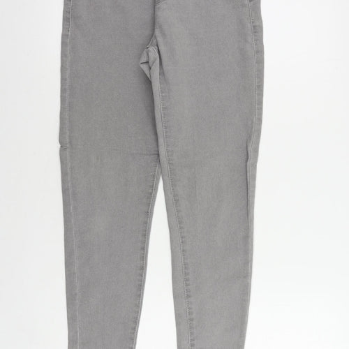 Denim & Co. Womens Grey Cotton Jegging Jeans Size 8 L30 in Regular - Elastic Waist