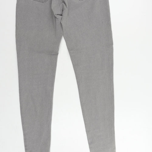 Denim & Co. Womens Grey Cotton Jegging Jeans Size 8 L30 in Regular - Elastic Waist