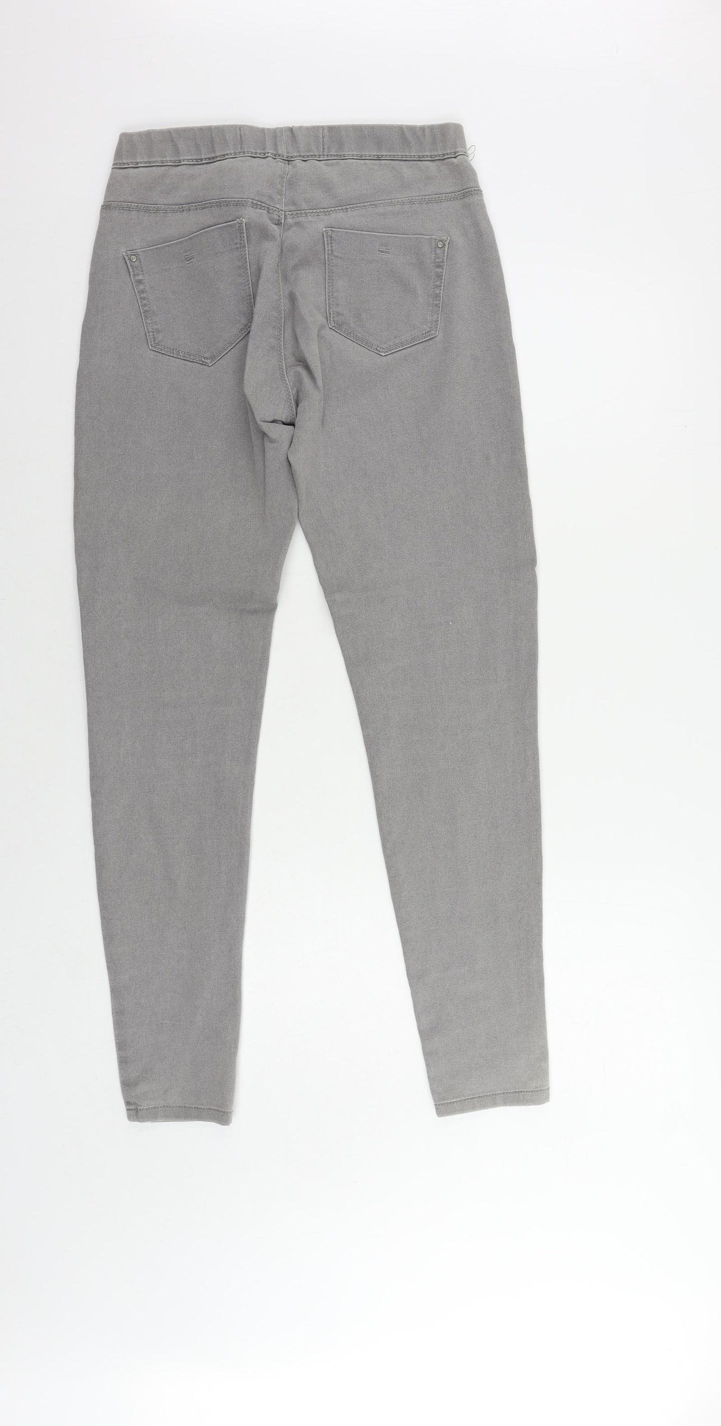 Denim & Co. Womens Grey Cotton Jegging Jeans Size 8 L30 in Regular - Elastic Waist