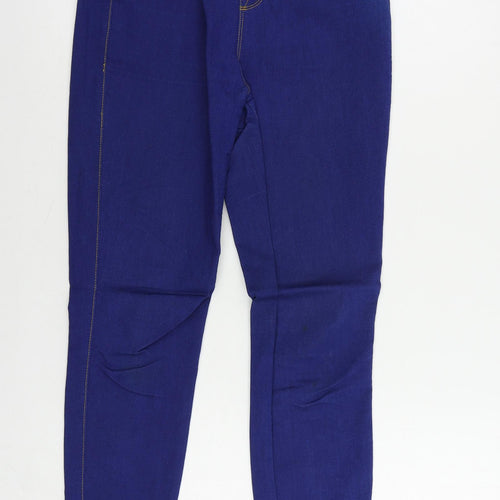 Denim & Co. Womens Blue Cotton Jegging Jeans Size 8 L29 in Regular - Elastic Waist