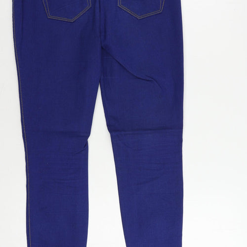 Denim & Co. Womens Blue Cotton Jegging Jeans Size 8 L29 in Regular - Elastic Waist