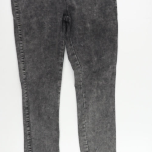 Denim & Co. Womens Grey Cotton Jegging Jeans Size 8 L29 in Regular - Elastic Waist