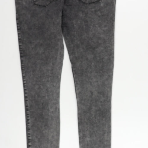 Denim & Co. Womens Grey Cotton Jegging Jeans Size 8 L29 in Regular - Elastic Waist