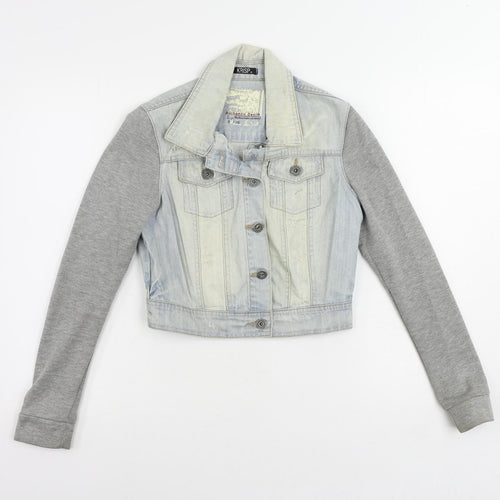 Krisp Womens Blue Jacket Size 8 Button