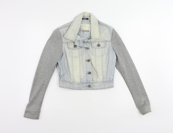 Krisp Womens Blue Jacket Size 8 Button
