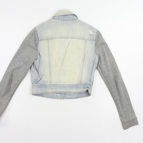 Krisp Womens Blue Jacket Size 8 Button