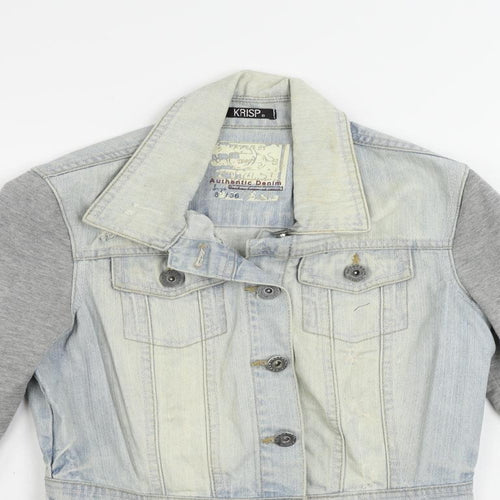 Krisp Womens Blue Jacket Size 8 Button
