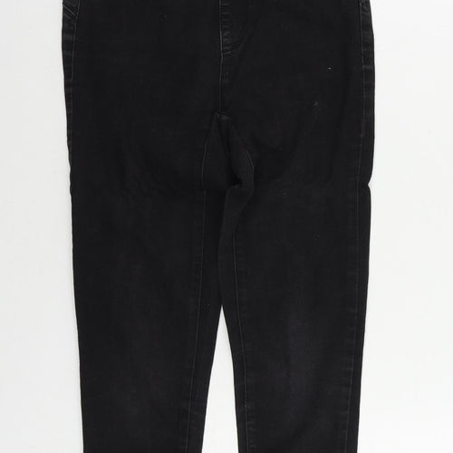 Denim & Co. Womens Black Cotton Jegging Jeans Size 6 L24 in Regular - Elastic Waist