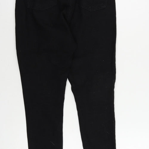 Boohoo Womens Black Cotton Skinny Jeans Size 6 L27 in Regular Zip