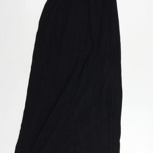 NEXT Womens Black Cotton Maxi Size 8 Off the Shoulder Drawstring - Strapless