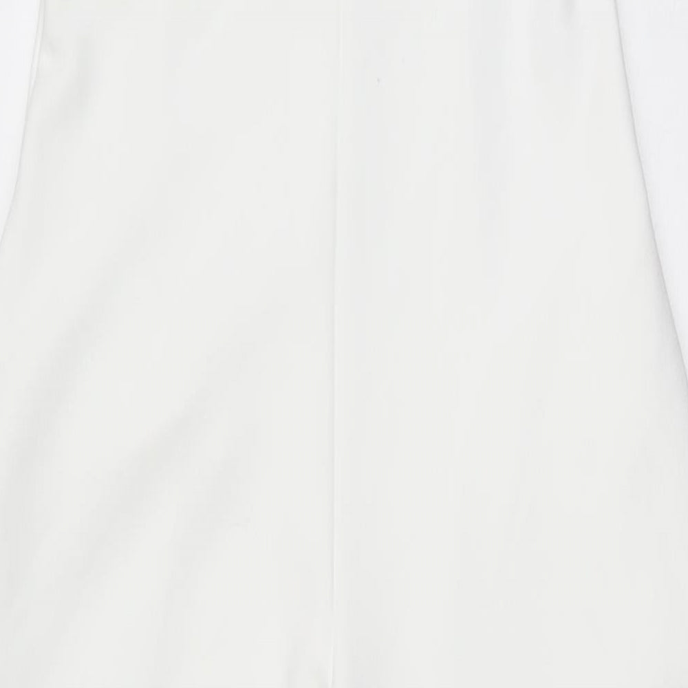 Zara Womens White Polyester Jumpsuit One-Piece Size S L30 in Zip